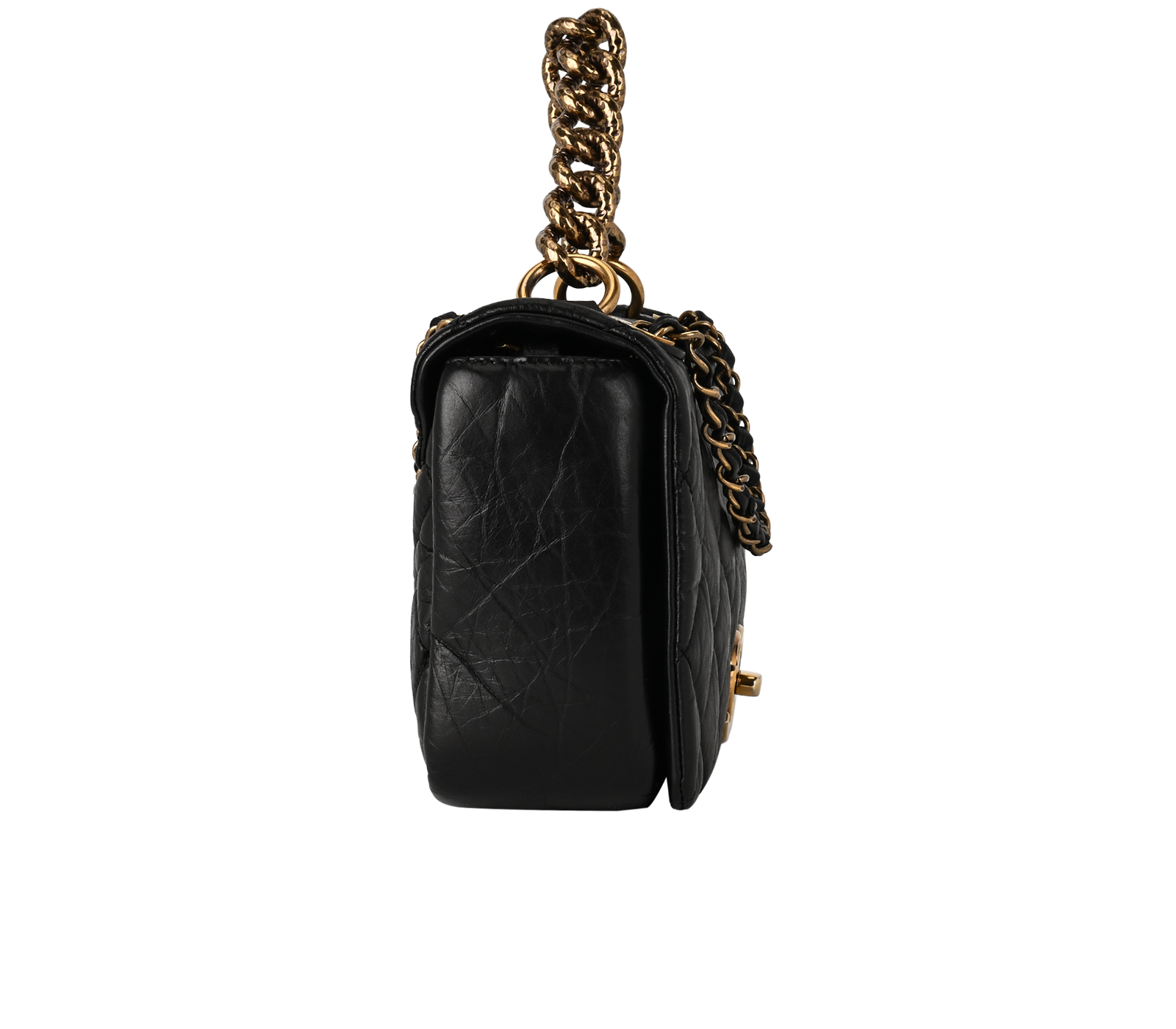 Pondicherry Flap Bag, &pound;2,200, Handbags, Black, Leather, Bottom view